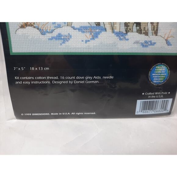 Vintage Dimensions Counted Cross Stitch Kit A Pair of Wolves 7x5 - Picture 4 of 5